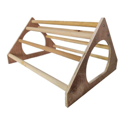 Chicken Perch with 7 Bars Wooden Chicken Roosting Bars with Side Holes Freestanding Roost Coop Accessories, Coop Accessories