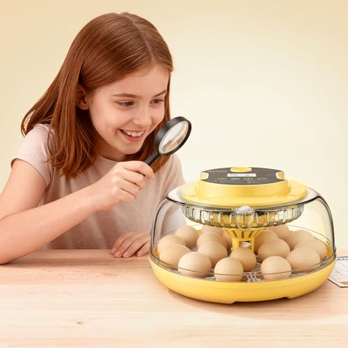 VEVOR 18 Egg Incubator, Automatic Egg Turner with LED Candler, Temperature & Humidity Control, 360° View Clear Window, Auto Water Refill, Poultry Eggs Incubators for Hatching Chicks Ducks Goose Quail | Precise Control,Digital Display - size: 18 Eggs