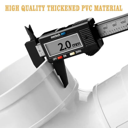 2-Pack Chicken Feeders No Waste, Chicken Feeder Kit with a Big One and a Small One, Automatic Chicken Feeder for Chicken Coop, PVC Gravity Poultry Feeders for Chickens, Ducks, Turkeys, Geese