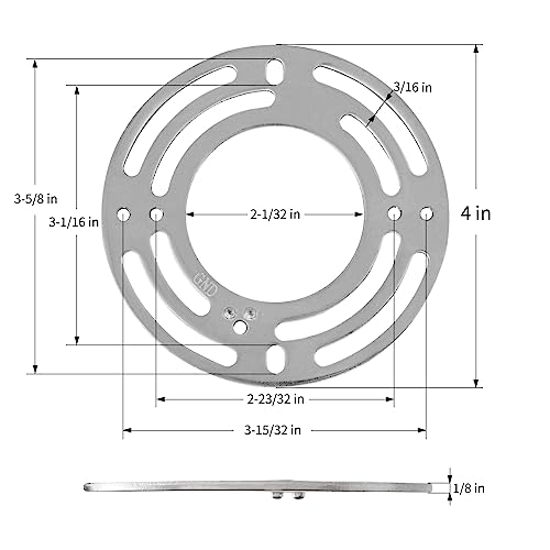 2 Pack Universal Fixture Mounting Bracket Heavy Duty 50 LB Rated, 4 Inches Diameter Steel Round Crossbar With Screw for Ceiling Pendant Light, Chandelier, Wall Sconces, Barn Lights