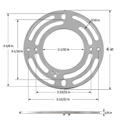 2 Pack Universal Fixture Mounting Bracket Heavy Duty 50 LB Rated, 4 Inches Diameter Steel Round Crossbar With Screw for Ceiling Pendant Light, Chandelier, Wall Sconces, Barn Lights