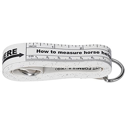 Horse Weight Tape 2.42m | Damp - Proof & Tear - Resilient for Farm | Portable Animal Measuring Tool for Horses/Livestock | Dual - Sided Scale in cm & Inch