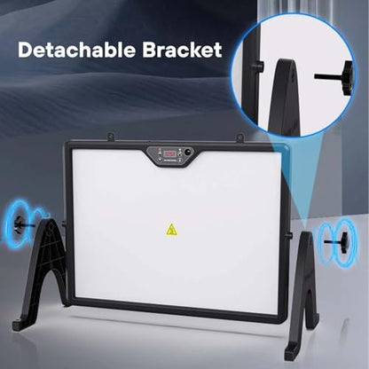 GROZY Double-Sided Chick Brooder Heat Plate 86-167°F Adjustable Temperature Angle Heater with Remote LED Night Light & Temp Display, Energy Saving Chicken Coop Heater for Chicks Ducks Cats Dogs