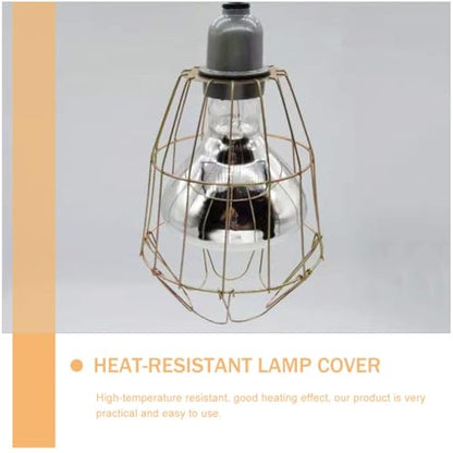 3Pcs Heat-Resistant Livestock Bulb Covers with Sturdy Light Cage for Poultry and Piglet Heating Lamps, Waterproof and Wear-Resistant Lamp Shade Accessory for Animal Housing Use