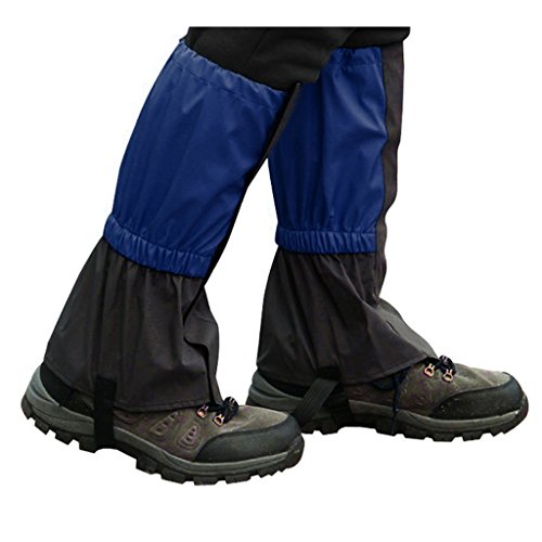 TRENDBOX Unisex Waterproof Snowproof Snow Legging Leg Cover Wraps Gaiters for Climbing Hunting Hiking - color: Deep Blue