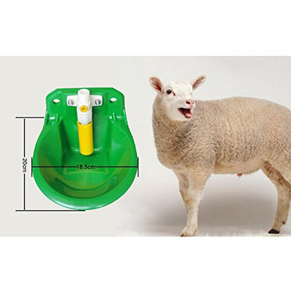 Automatic Sheep Water Bowl Vertical Nuzzled Valve Auto Fill Goat Waterer | Livestock Water Trough for Horse Pig Hog Cow, Self-filling Cattle Tank, animal multi-purpose Bucket Drinker watering system