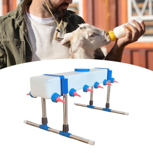 Lamb Drink Feeder Calf Feeding for Nursing,Little Cow Calf Milk Drinking Farm Livestock Breeding Feeder for Farm Lamb, 12 Head with Holder