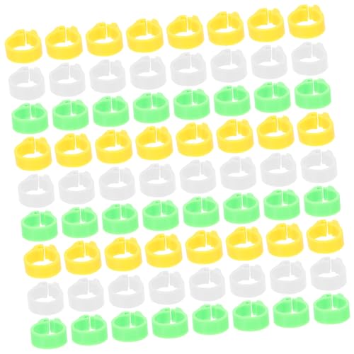 Totority 300pcs Poultry Leg Bands for Bird Identification Plastic Foot for Pigeons Parrots and Chickens Bright Colors for Easy Marking