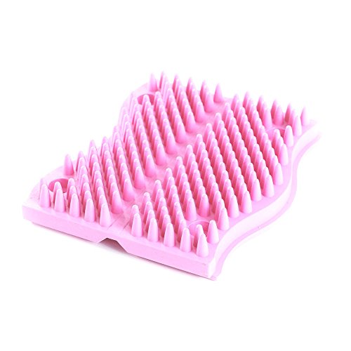 The Original ScratchnAll Animal Scratcher Pad, Flexible Acupressure Nubs & Interlocking Design, Very Durable & All-Weather, Great for Domestic, Barnyard and Zoo Animals - USA Made, Light Pink - color: Light Pink, size: 1Pack