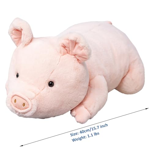 Weighted Stuffed Animals, Weighted Pig Stuffed Animal Cute Pig Weighted Plush Animals Hugging Pillow Toy Gifts for Adults and Kids, 15.7 inch