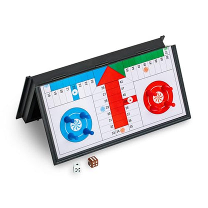 Ludo Magnetic Folding Travel Board Game Set - 9.75 Inches