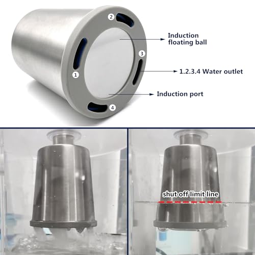 2 PCS 304 Steel Water Float Valve, Water Level Control Water Tank Traditional Float Valve Upgrade (1/2 inch Up Inlet) - color: 1/2 inch Up Inlet
