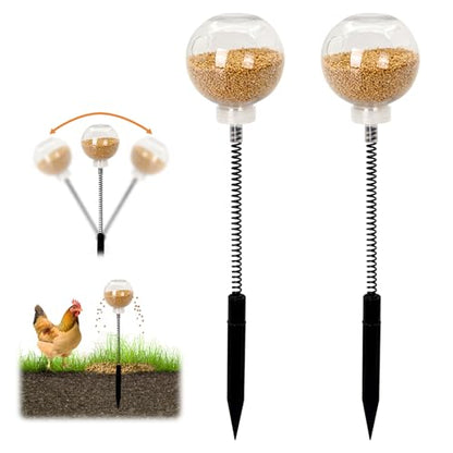 Chicken Peck Toy，Interactive Slow Feed Release Toy for Foraging，Chicken Swing Feeder Coop Accessories Reduce Boredom and Feather Pecking for Hens, Geese, Ducks, Turkeys
