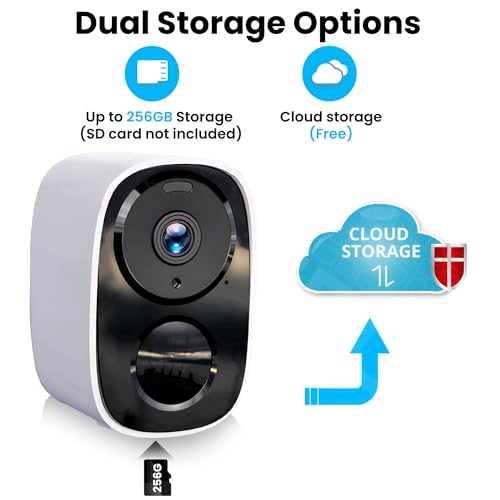 2026 Upgraded 2K Security Cameras Wireless Outdoor (2 Pack), Free Cloud Storage, Long Battery Life, AI Motion Detection, Spotlight & Siren, Waterproof, WiFi Surveillance Outdoor Camera with 2-Way Talk - color: White - 2 Pack Camera