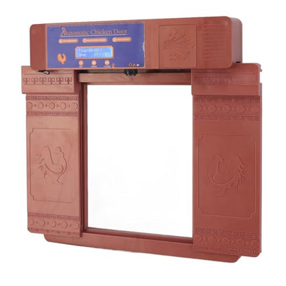 Automatic Chicken Coop Door, Lightweight Durable Solar Powered with Timer and Infrared Anti Pinch Sensor, for Poultry Coop Chicken Duck Goose (Bronze) - color: Bronze