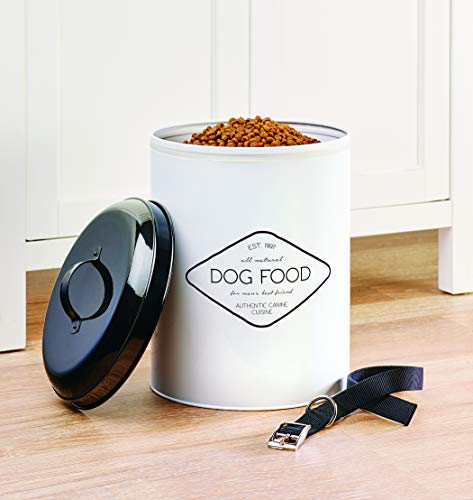 Amici Pet Buster All Natural Canister, Metal Storage Container with Handle Lid & Silicone Gasket Seal, Minimal Countertop Food Bin for Pantry, Pet Treats & Kitchen Dry Goods - 272 Oz (10.5"L x 14"H)