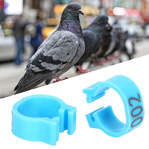 Gavigain 8mm Pigeon Leg Bands 0-100 Numbers Chicken Identification Leg Bands for Bantam Finch Dove Lovebird Coturnix Quail (Blue) - color: Blue