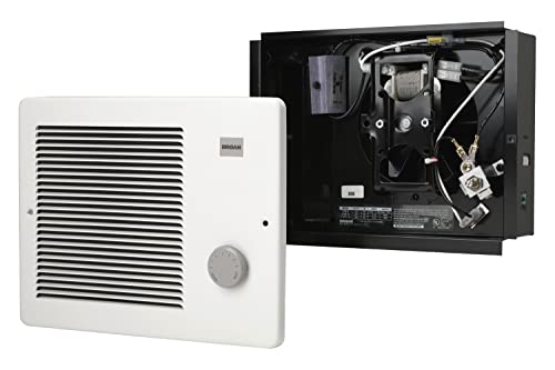 Broan-NuTone Wall Heater, White Grille Heater with Built-In Adjustable Thermostat, 750/1500W, 120/240V AC - size: 750/1500W