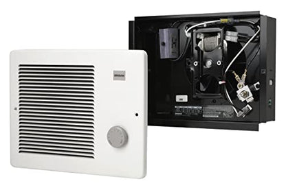 Broan-NuTone Wall Heater, White Grille Heater with Built-In Adjustable Thermostat, 750/1500W, 120/240V AC - size: 750/1500W