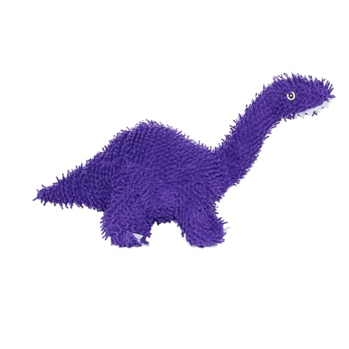 MIGHTY® 2 Pack Microfiber Medium Brachiosaurus Dog Toys | Ultra Durable Plush Toy with Multiple Layers & Reinforced Seams , Washable and Floats , Mighty® Construction - color: 2PK Purple Brachiosaurus