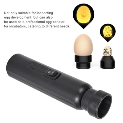 Bright Cool LED Light Egg Candler Tester, Egg Candler Tester High Cool LED Light Candling Lamp, Egg Candler LED Light for Monitoring Eggs Development with 2 Soft Rubber (TypeB)