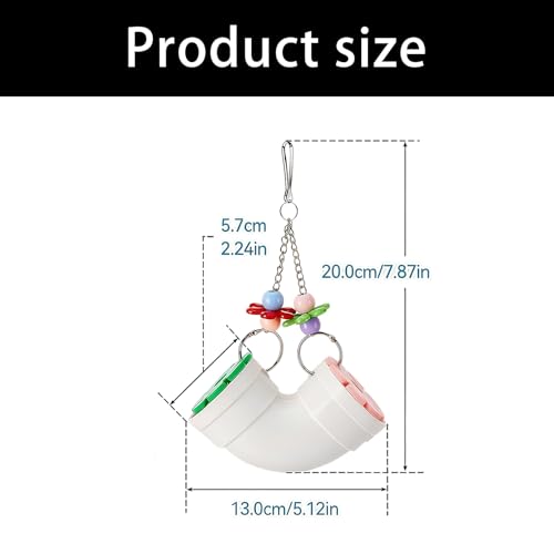 Interaction Foraging Toy for Parrots and Small Pet Stimulates Natural Behavior with Easy Hanging Design Enrichment Bird Chew
