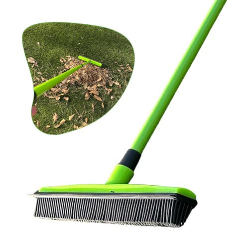 Turf Static Sweep - Silicone Broom for Artificial Turf Edge Cleaning - Remove Pet Hair, Leaves, Debris, Sticks and More from Turf, Synthetic Grass, Carpet & Most Hard Surfaces