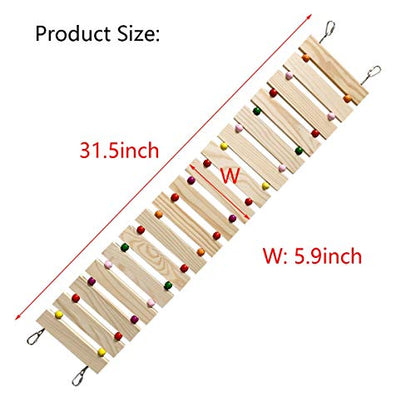 Chicken Coop Toy - Natural Wood Chicken Ladder, Swing, Perch for Hens, Poultry, Rooster, Chicks - size: S
