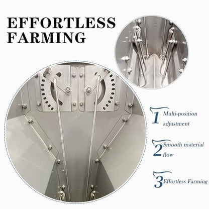 Hog Feeder for Pigs Heavy Duty Steel Piglets Feeder, Moisture Proof Piglet Creep Feeder with Self Feeder, Multipurpose Trough Creep Feeder Outdoor Livestock Feeder, for Barn, Farm,Silver,70cm - size: 70cm