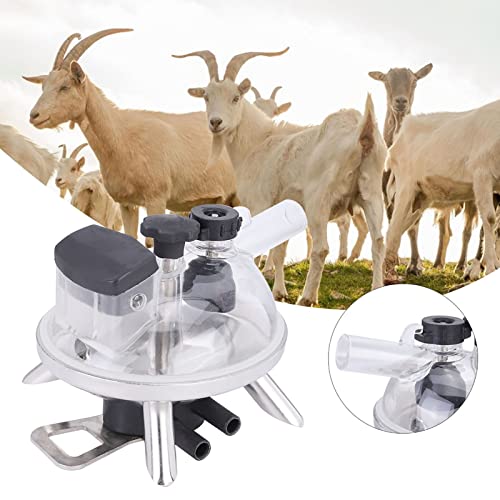 240cc Milking Claw for Cattle and Sheep, Milk Collector Tool with Stainless Steel Base, Adjustable Air Valve Milking Machine Accessory for Farm Use