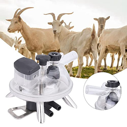 240cc Milking Claw for Cattle and Sheep, Milk Collector Tool with Stainless Steel Base, Adjustable Air Valve Milking Machine Accessory for Farm Use