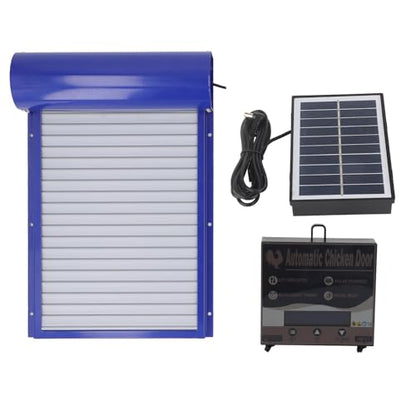 Solar Powered Automatic Chicken Coop Door Opener Programmable Timer Control for Chickens and Ducks – Durable Iron & Plastic Construction