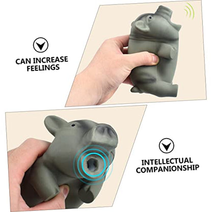 ORFOFE 2pcs Chew Toys for Dogs Latex Dog Teeth Grinding Toys Adorable Pig Shape for Chewing and Reducing Loneliness Lightweight and Portable Pet Supplies
