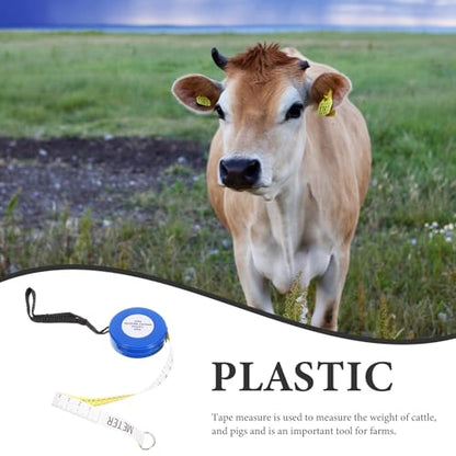 Animal Weight Measuring Tape 2.5m for Cattle Goat Pig Horse, Flexible Body Girth Tape Measure for Livestock Farm Use Assorted Style Assorted Style