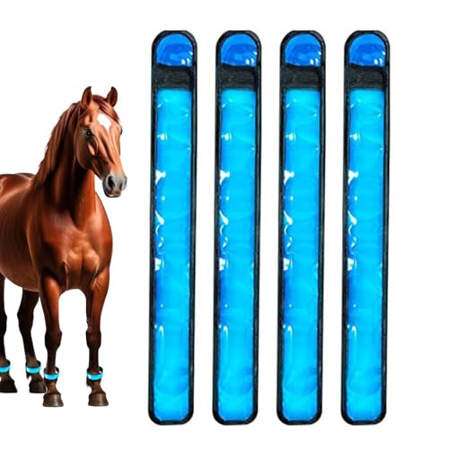 Reflective Leg Wraps - Soft Padded Band Edges, Long-Range LED Visibility Enhancement, Quick-Lock Strap Stability, Moisture-Resistant Outdoor Utility | Stable Path Safety in Low-Light Grazing Sessions
