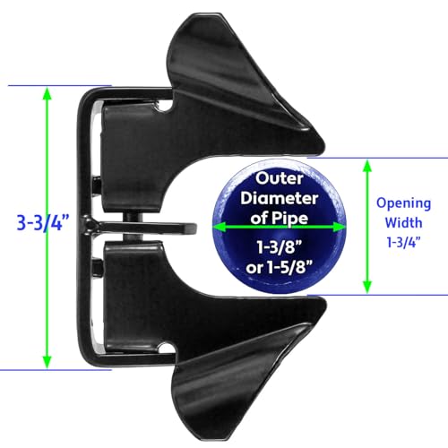Black Wall Mount 1-3/8" Flat Back Butterfly Latch - CASE Qty 25 - size: BLACK 1-3/8" - Case(25 Count)