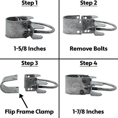 Chain Link Fence Bull Dog Gate Hinge-for 4" Outside Diameter Gate Post/Pipe & 1-5/8 Thru 1-7/8" Gate Frames-Galvanized Chain Link Post Gate Hinge-Hinge Nuts/Bolts Included - size: 4" Post - 1-5/8 & 1-7/8" Gate Frames
