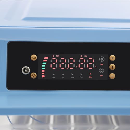 192 Eggs Incubator, Automatic Digital Poultry Hatcher with LED Display, 3-Tier Egg Turner for Chicken Duck Goose Eggs, Temperature & Humidity Control, Clear View Window