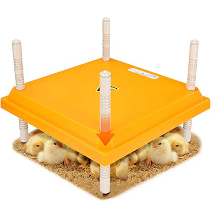 Brooder Heater for Chicks, 10" x 10" Thermostatically Controlled Brooder Heating Plate, Chick Brooder Heater with Adjustable Height and Angle