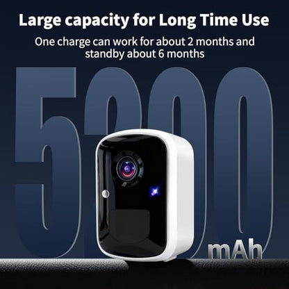 Goalake 2026 Upgraded Wireless Security Camera 5MP 2.5K, Battery Powered, AI Motion Detection, Spotlight, Two-Way Audio, Siren, IP65, No Monthly Fee, Cloud & 256GB SD Storage (Pre-Inserted a SD Card) - size: CP13WB-D
