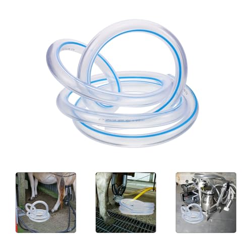 SEWACC Pvc Milking Tube for Sheep and Goat Milking Machines Easy Cleaning and Monitoring Milk Movement Food-grade for Farm Use and Dairy Setup