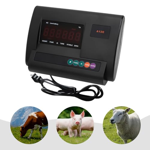 Livestock Scale Kit High Precision Indicator Load Cell Scale Floor Scale Kit with Stainless Steel Junction Box,Weighing Indicator Animal Scale Kit for Cattle, Pig, Sheep