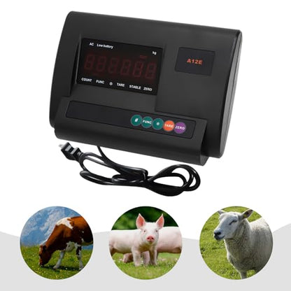 Livestock Scale Kit High Precision Indicator Load Cell Scale Floor Scale Kit with Stainless Steel Junction Box,Weighing Indicator Animal Scale Kit for Cattle, Pig, Sheep