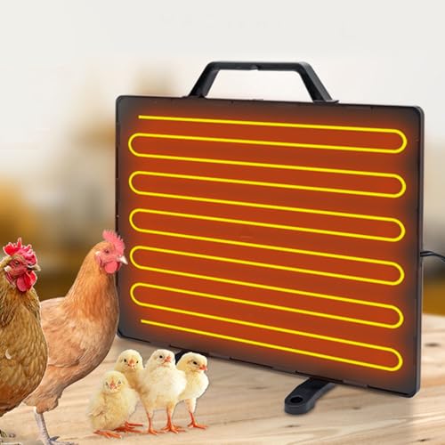 Buachois Chicken Coop Heater,18.9in Chicken Coop Heater with Adjustable Thermostat,160w Safe Electric Heating Panel for Chicks Brooder,Poultry Small Animals