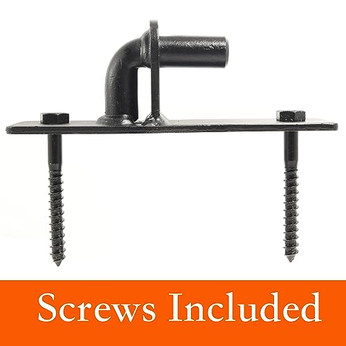 Wall Mount 4 Pack Gate Hinge Black, Sturdy Fence Post Chain Link Hinges with 5/8 Pin - color: Black（4）