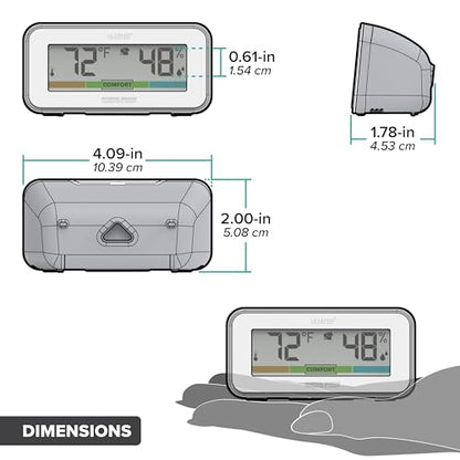 Temp Tracker Interior Wi-Fi Alert System with the Bridge Gateway and an Interior Temperature and Humidity Display with Comfort Meter - size: Small