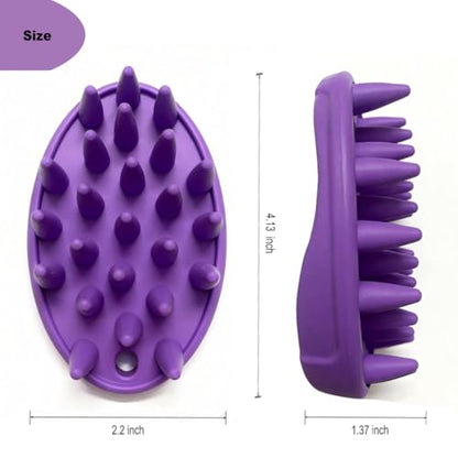 Rubber Curry Brush for Short Haired Dogs, Gentle Curry Comb with Long Pins, Use Wet as Bath Scrubber or Dry for Grooming Loose Hair