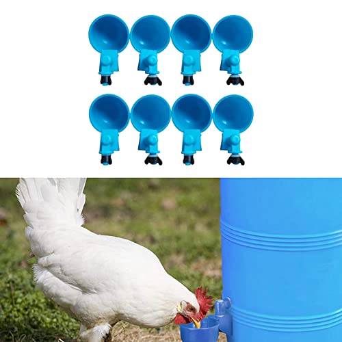 8 Pieces Drinking Cup Automatic Waterer Bowl Removable Feeder Dispenser Construction Easy Installation Suitable for Pigeon Quail