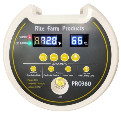 DELUXE PRO 360 RITE FARM PRODUCTS 21 EGG CHICKEN INCUBATOR HATCHER & ALL 5 TURNER TRAYS