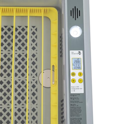 Egg Incubator, 36* Eggs General Purpose Incubator, Capacity Digital Poultry Hatcher Machine, Transparent Drawer Egg Tray Automatic Flipping, Temperature Humidity Control (18 * 16 * 5")